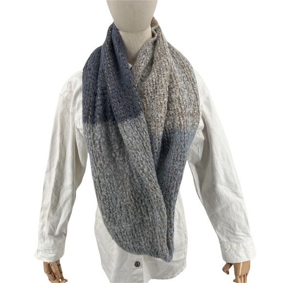 David and Young Blue Tan Infinity Scarf - Picture 1 of 11
